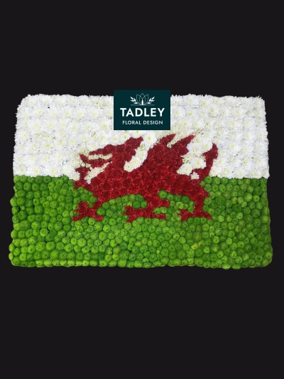 2D Large Welsh Flag Tribute