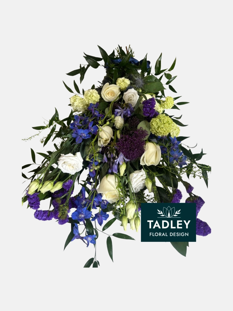 Hand Tied Sheaf Purple & Cream