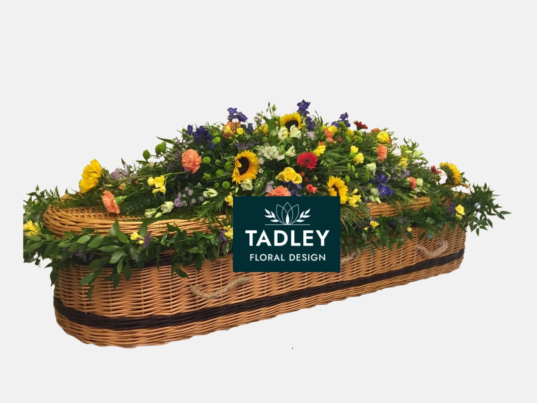 Coffin Garland With Dainty Flowers