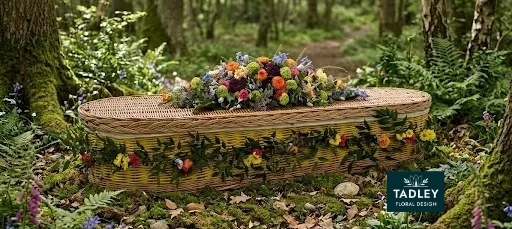 Country Coffin Spray 4' & Garland Bright Colours