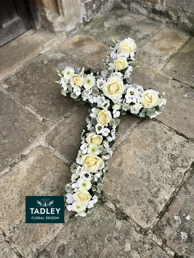 Elegant White Cross Tribute