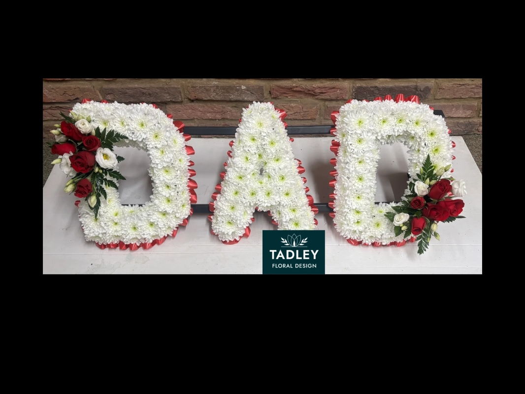 DAD Letters Red Ribbon