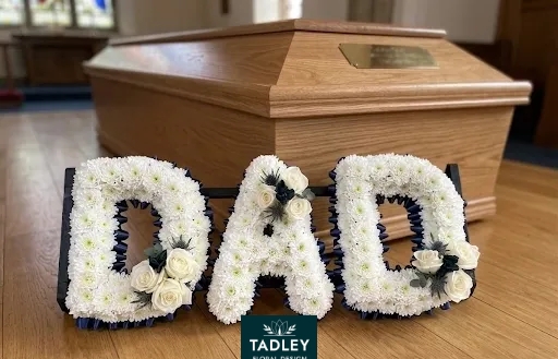 DAD Letters With Navy Ribbon