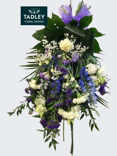 Hand Tied Sheaf Purple & Cream