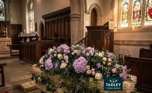 Pastel Coffin Spray With Hydrangeas