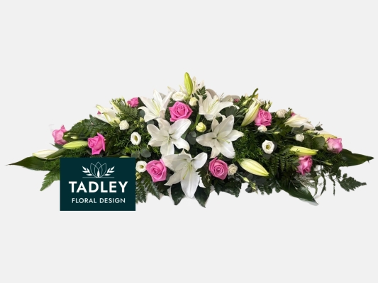 Rose & Lily Coffin Spray