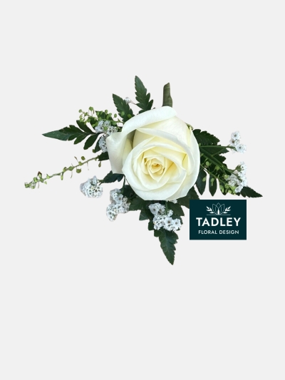 Rose Buttonhole With Filler Flower