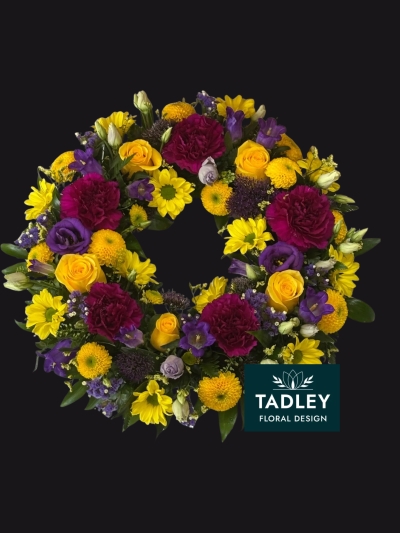Yellow & Purple Wreath