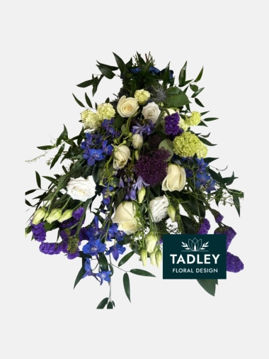 Hand Tied Sheaf Purple & Cream