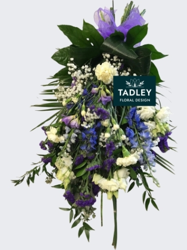 Hand Tied Sheaf Purple & Cream