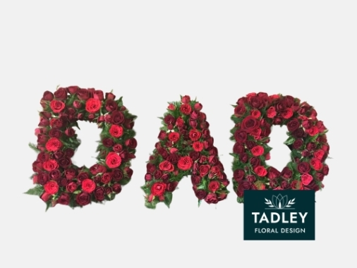DAD Letters Rose Filled