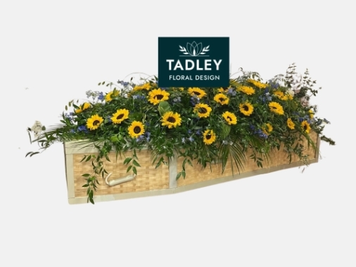 Sunflower Coffin Spray 6'