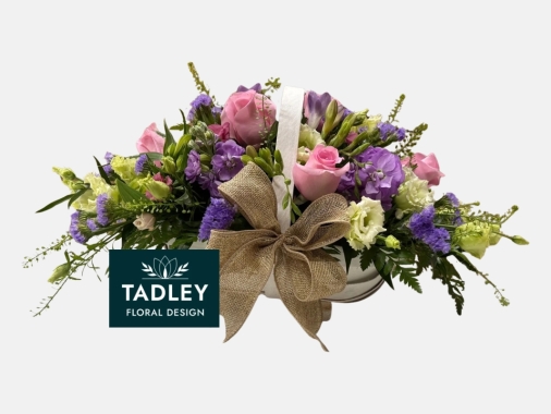 Pastel Basket Of Flowers