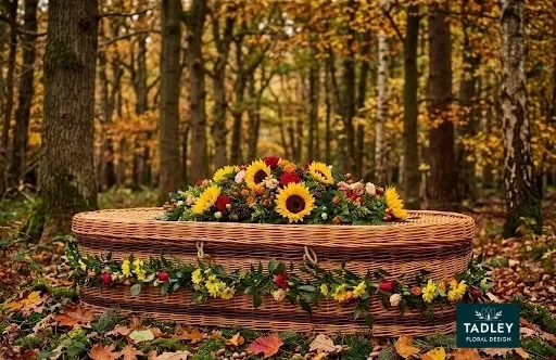 Coffin Spray Bright 4' With Garland