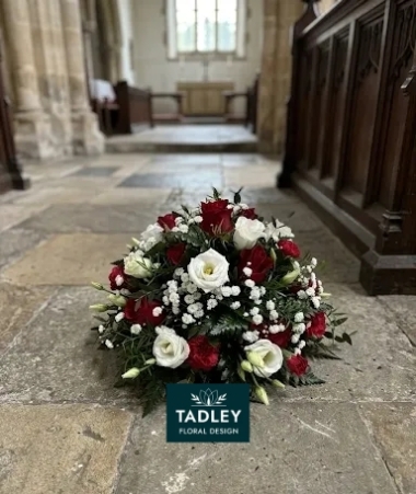 Classic Posy Bowl Red & White