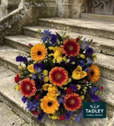 Classic Posy Pad With Yellow & Orange Germini