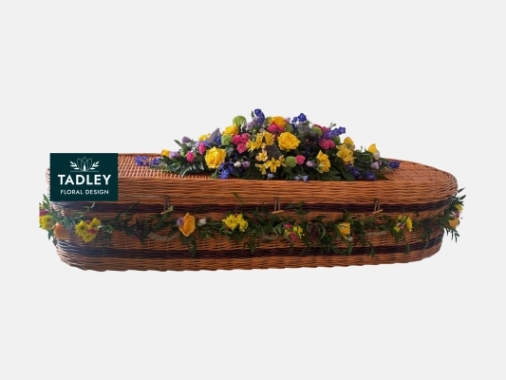 Country Coffin Spray 5' and Garland