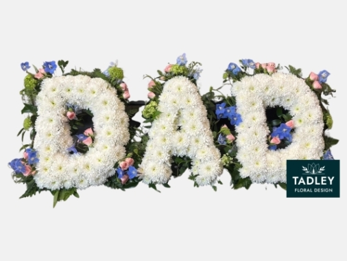 DAD Country Style Letters In Pastel Colours