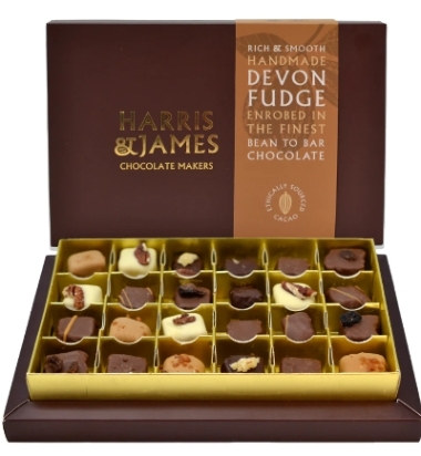 Devon Fudge Chocolate Coated Box Of 24 By Harris & James