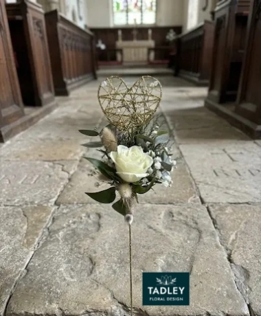 Flower Wand Gold Heart