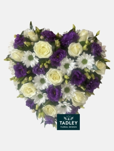 Heart Solid Purple & White
