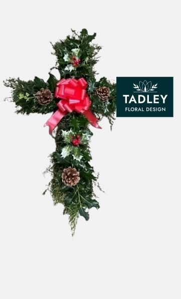 Holly Cross For Graves