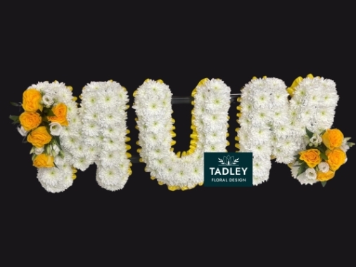 MUM Letter Tribute With Yellow RIbbon