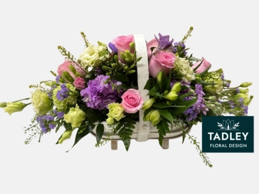 Pastel Basket Of Flowers