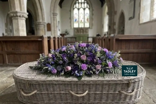 Purple, Lilac & Blue Coffin Spray