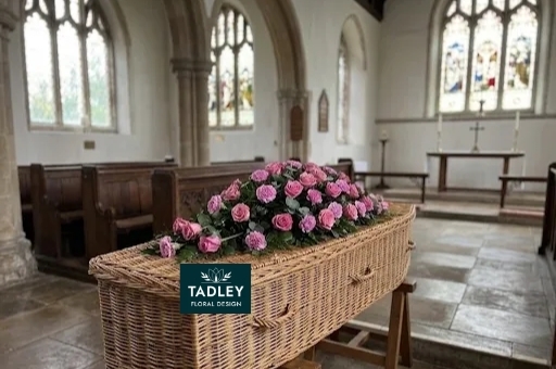 Rose & Carnation Coffin Spray Pink