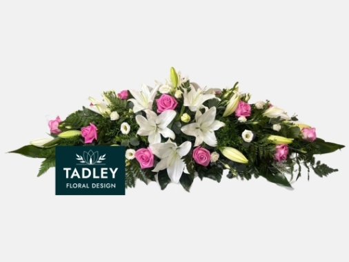 Rose & Lily Coffin Spray