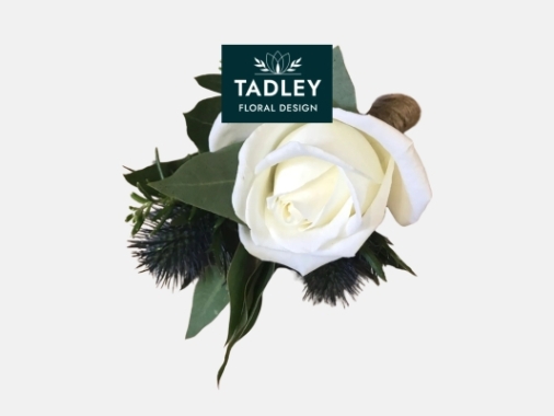 Rose Buttonhole With Filler & Greenery