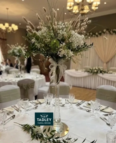 Tall Glass Vase Table Arrangement