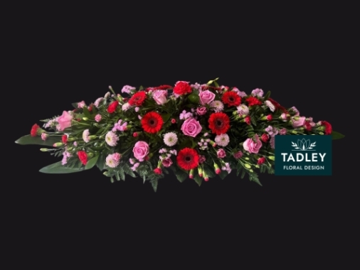 Traditional Mixed Coffin Spray Red & Pink