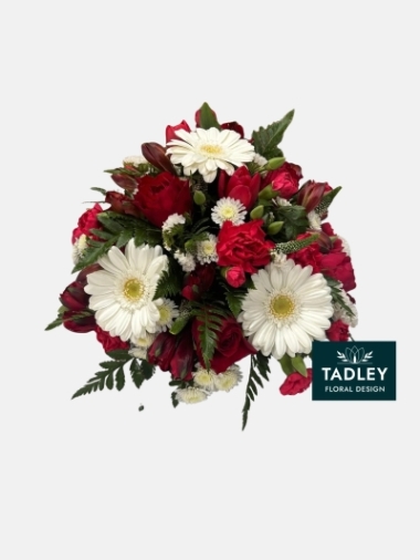 Traditional Mixed Posy Red & White