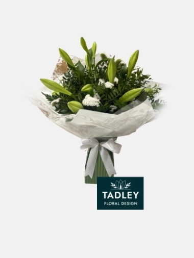 White Lily Hand Tied Bouquet