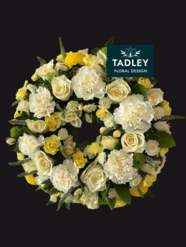 Wreath With White & Yellow